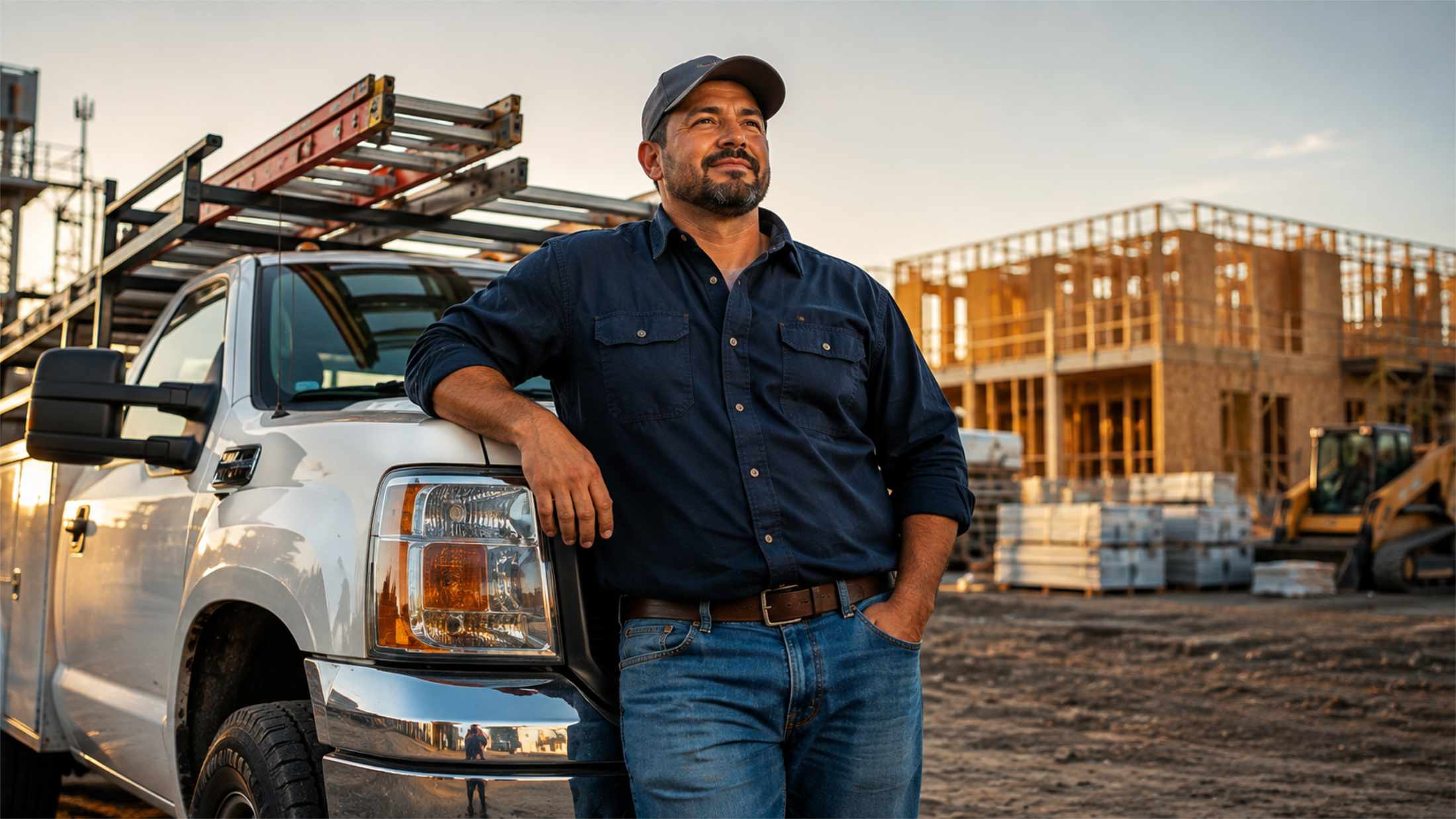 Contractor standing confidently at a jobsite representing higher liability limits.