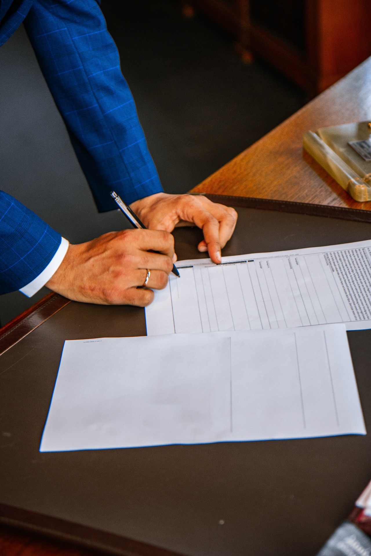 bond signature surety signing papers documents