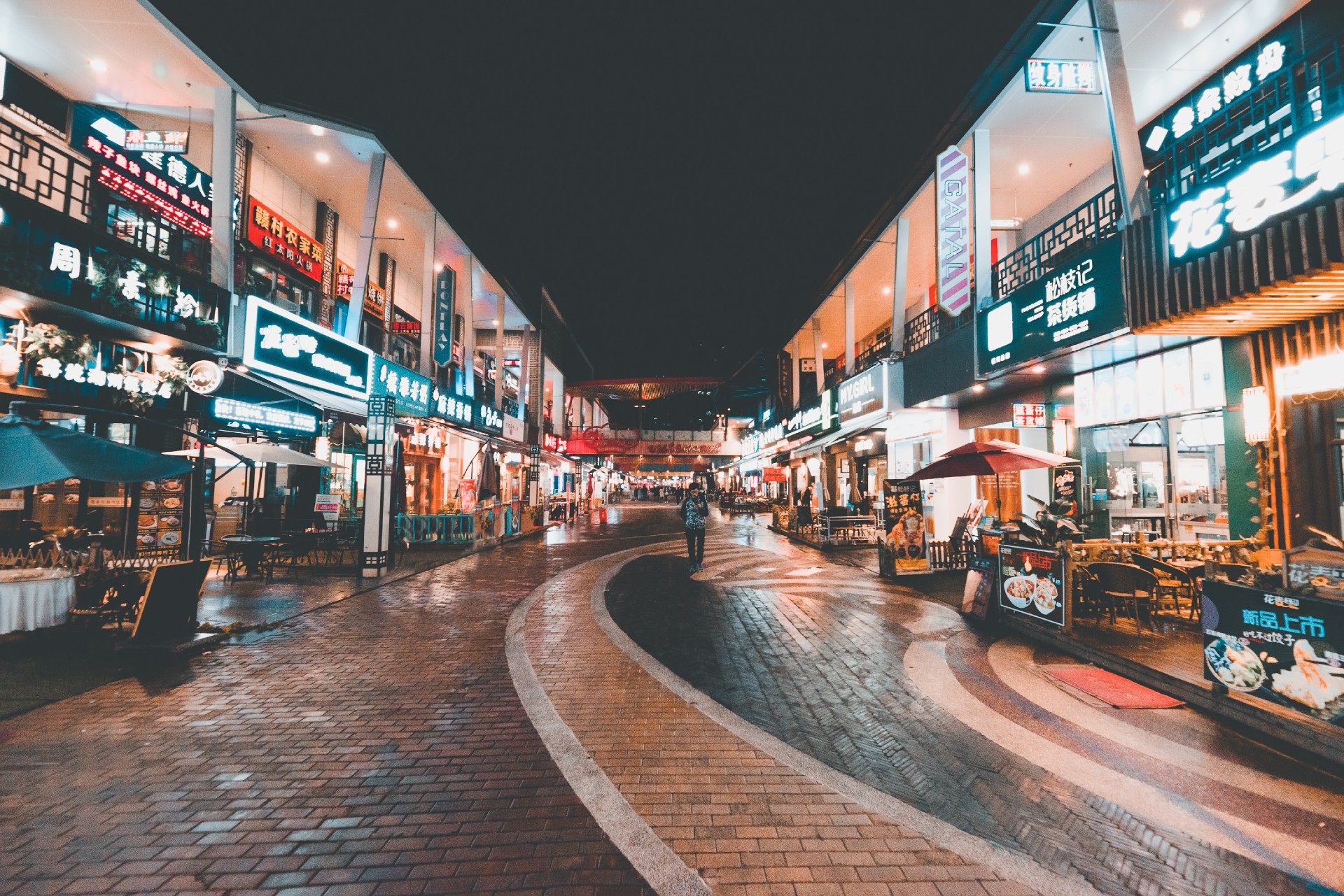 a store inside of a building